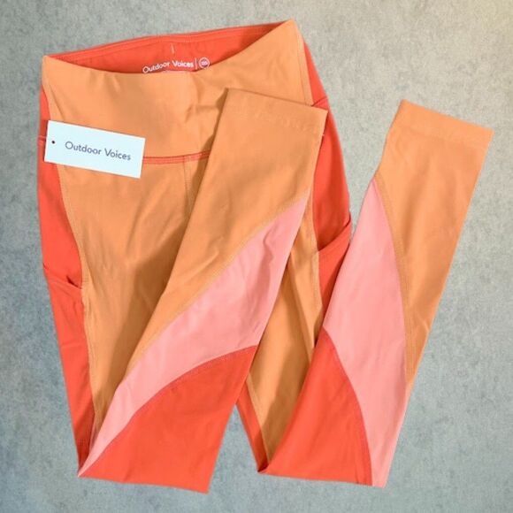 Outdoor Voices Leggings Womens Size XXS Orange 7/8 Length Training Activewear - Picture 1 of 12